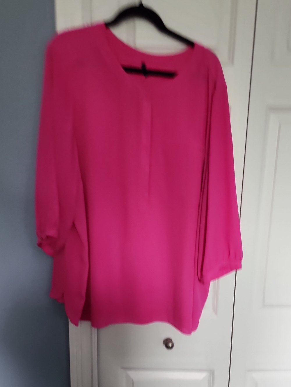 NYDJ Women's Hot Pink Tunic Blouse - Lightweight Flowing Top